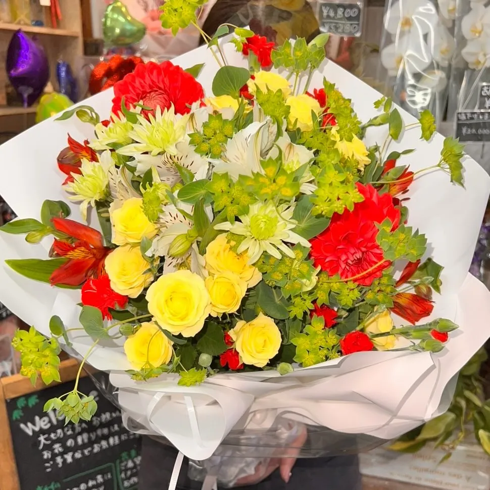 ご両親から娘さんへ こだわりの花束💐