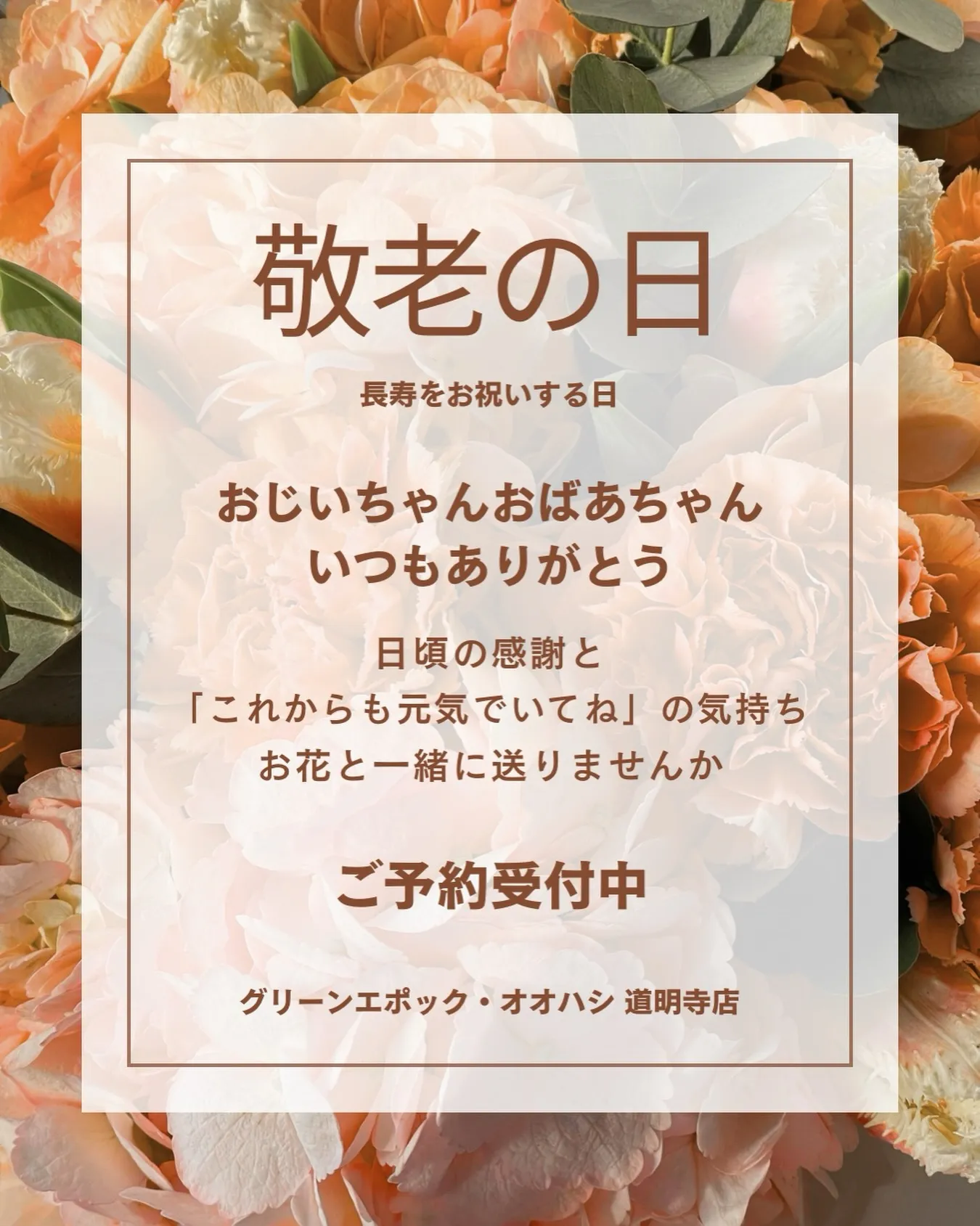 敬老の日|藤井寺の花屋
